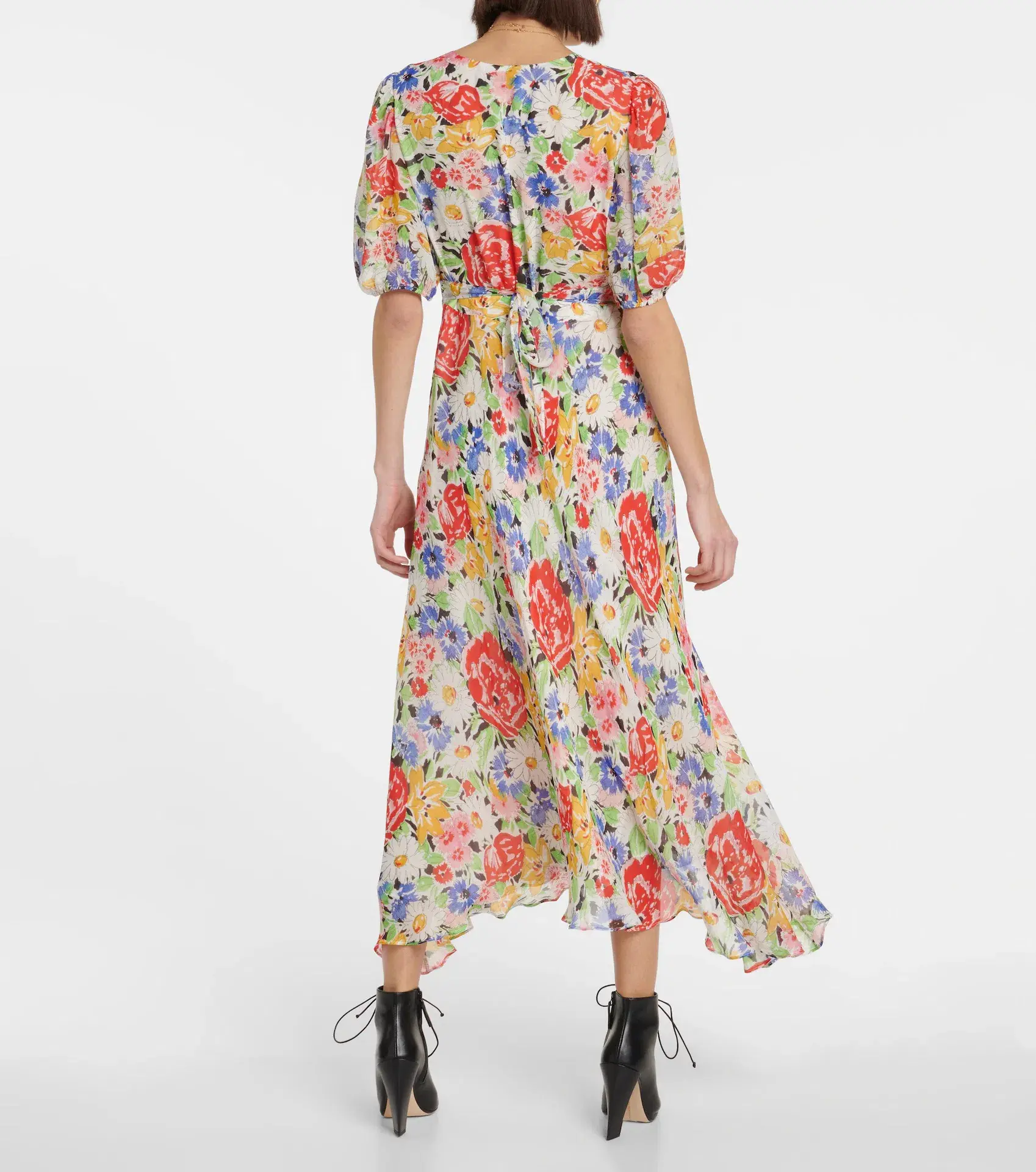 Rixo Corrine Midi Dress Floral Size AU 12  - Image 2