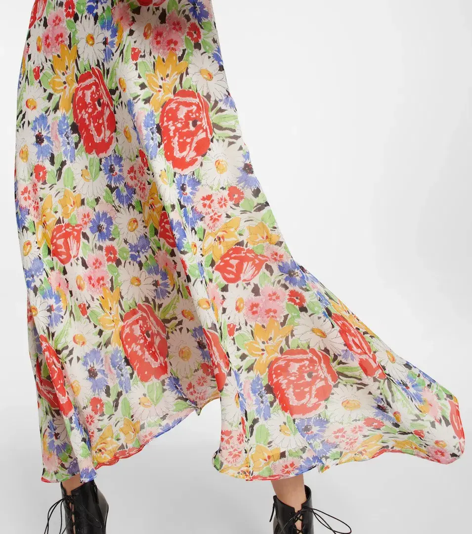 Rixo Corrine Midi Dress Floral Size AU 12  - Image 4