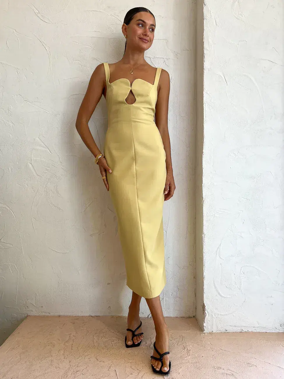 Camilla and Marc Brixton Midi Dress Mustard Yellow Size AU 6 - Image 2