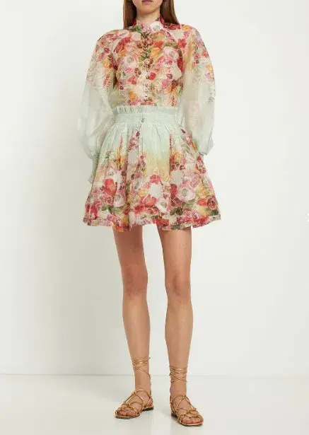 Zimmermann Wonderland Mini Skirt Floral Size 1 / AU 10 - Image 1