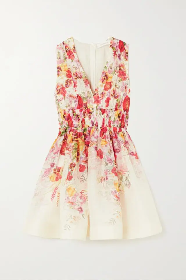 Zimmermann Wonderland V Neck Mini Dress Floral Size 0 / AU 8 - Image 3