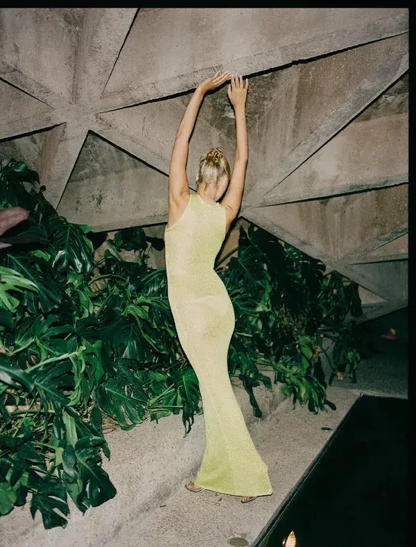 Asta Resort Natalia Dress Chartreuse Sequin Yellow Size XS / AU 6 - Image 2