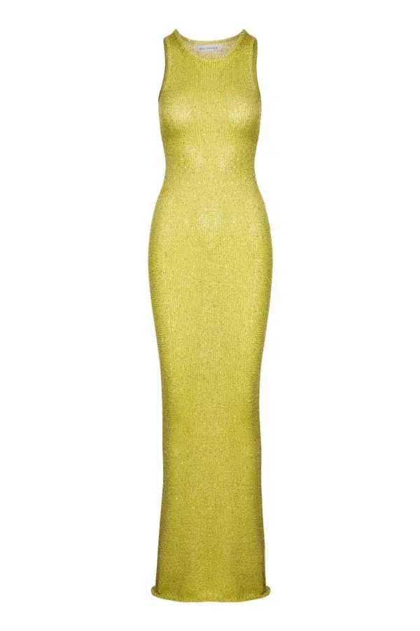 Asta Resort Natalia Dress Chartreuse Sequin Yellow Size XS / AU 6 - Image 6