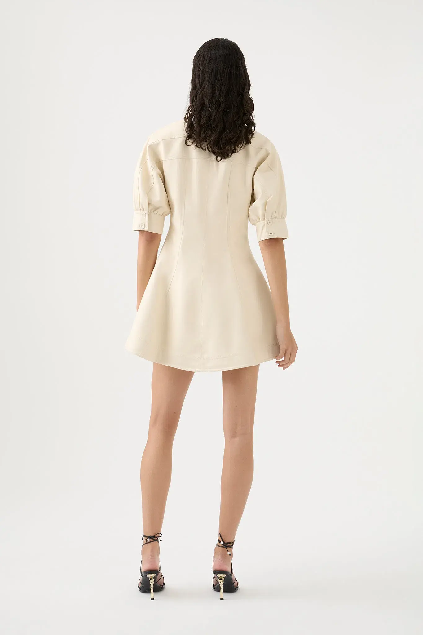 Aje Claire Pearl Mini Dress Sandstone Beige Size Small / AU 8 - Image 4