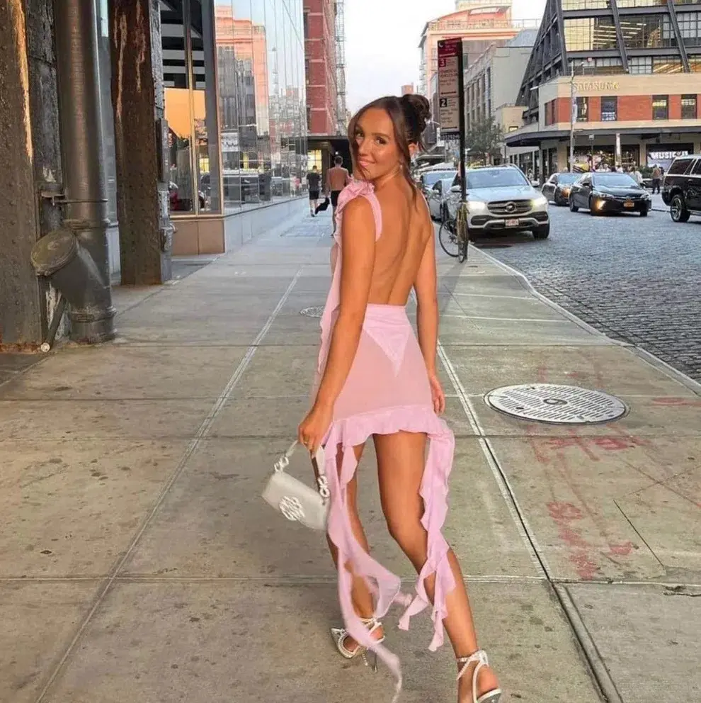 Fancí Club White Apple Cocktail Dress in Pink Size Small / AU 8  - Image 2