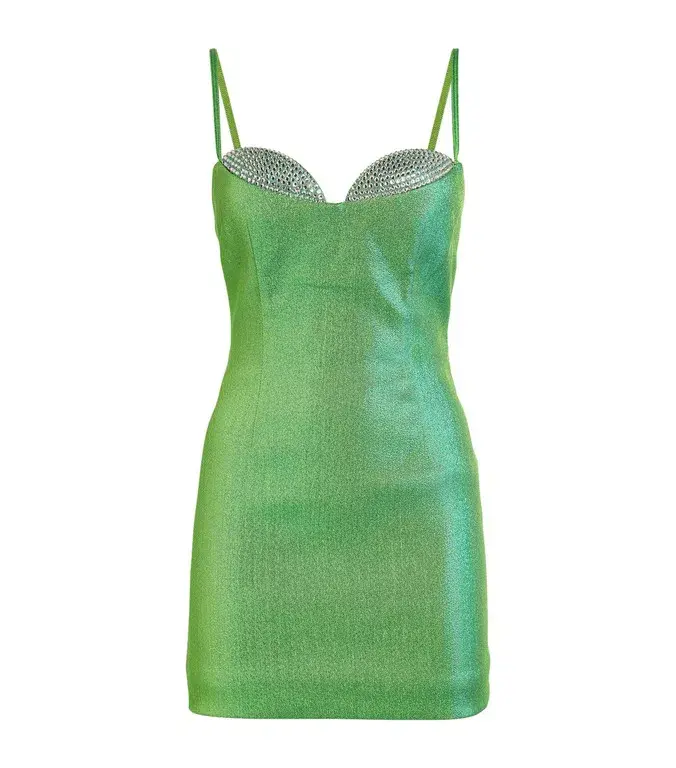 Area NYC Crystal Cup Mini Dress Green Size XS / AU 6  - Image 5