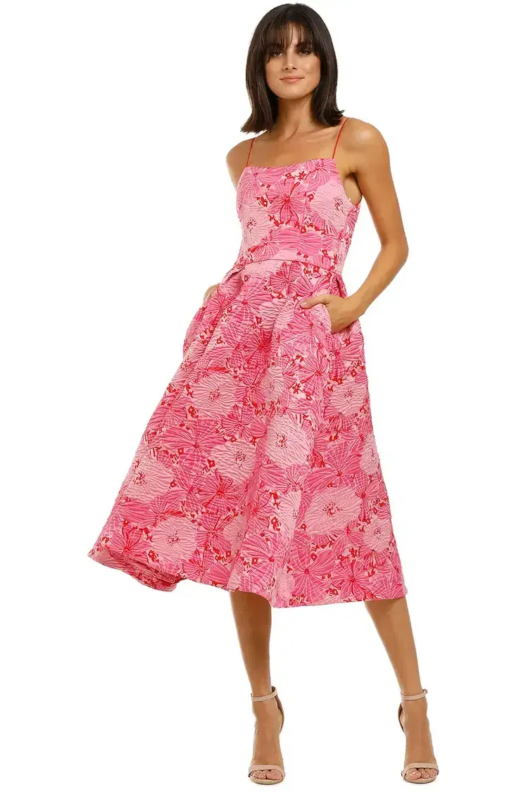 Love Honor Alexia Midi Pink Floral Size AU 10 - Image 1
