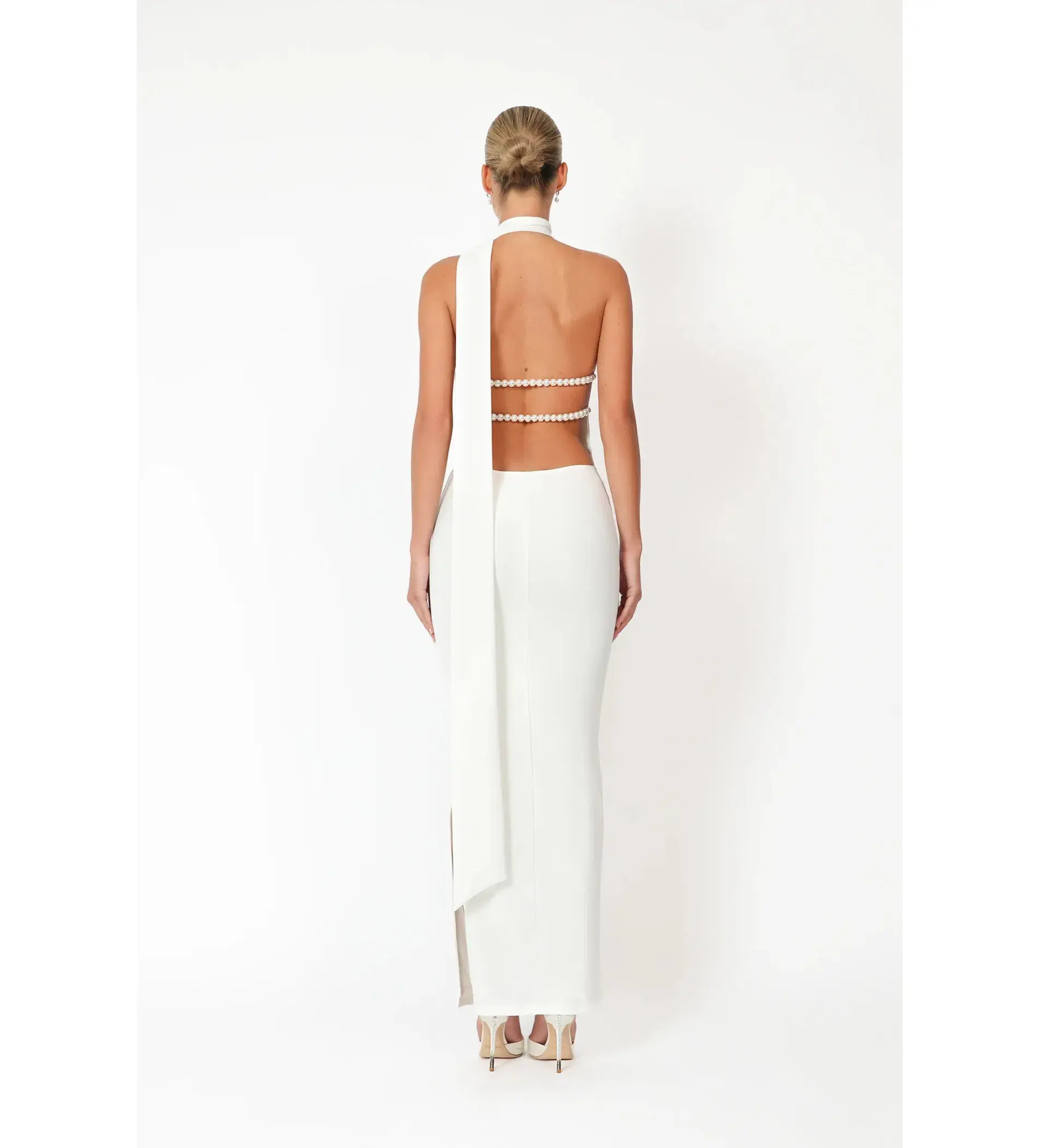 Khanums Kara Maxi Dress Ivory Size S/AU 8 - Image 4