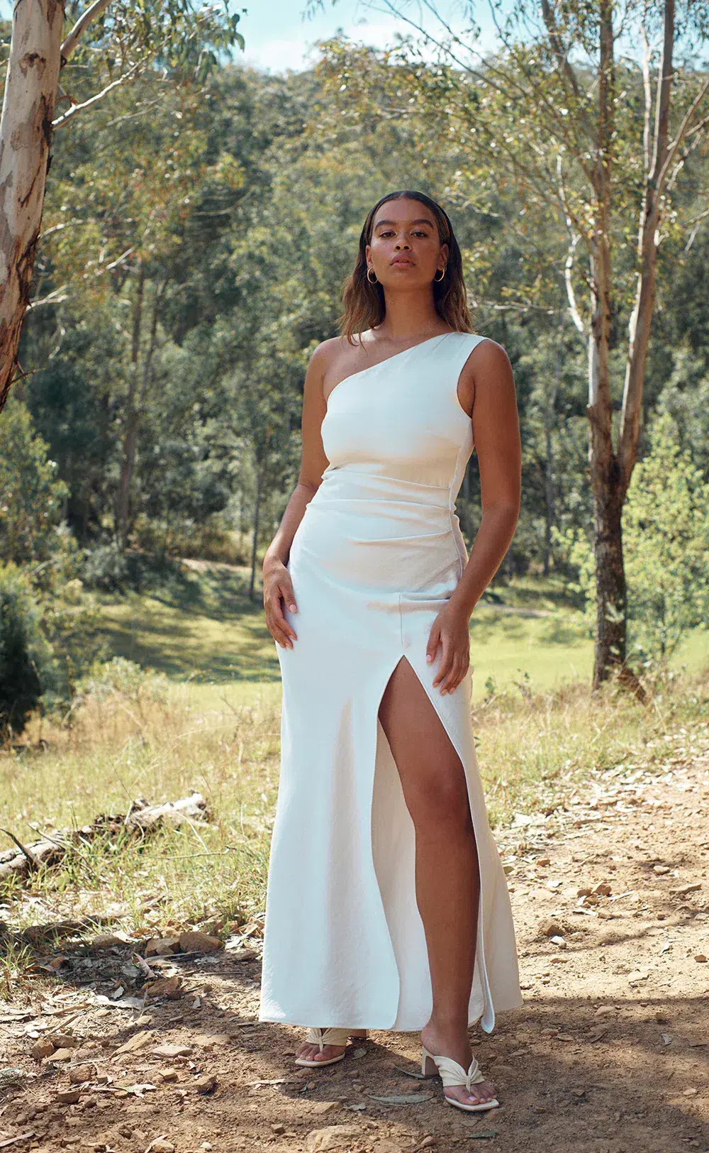 Bec & Bridge The Dreamer ASYM Maxi Dress Ivory Size XL / AU 14 - Image 1