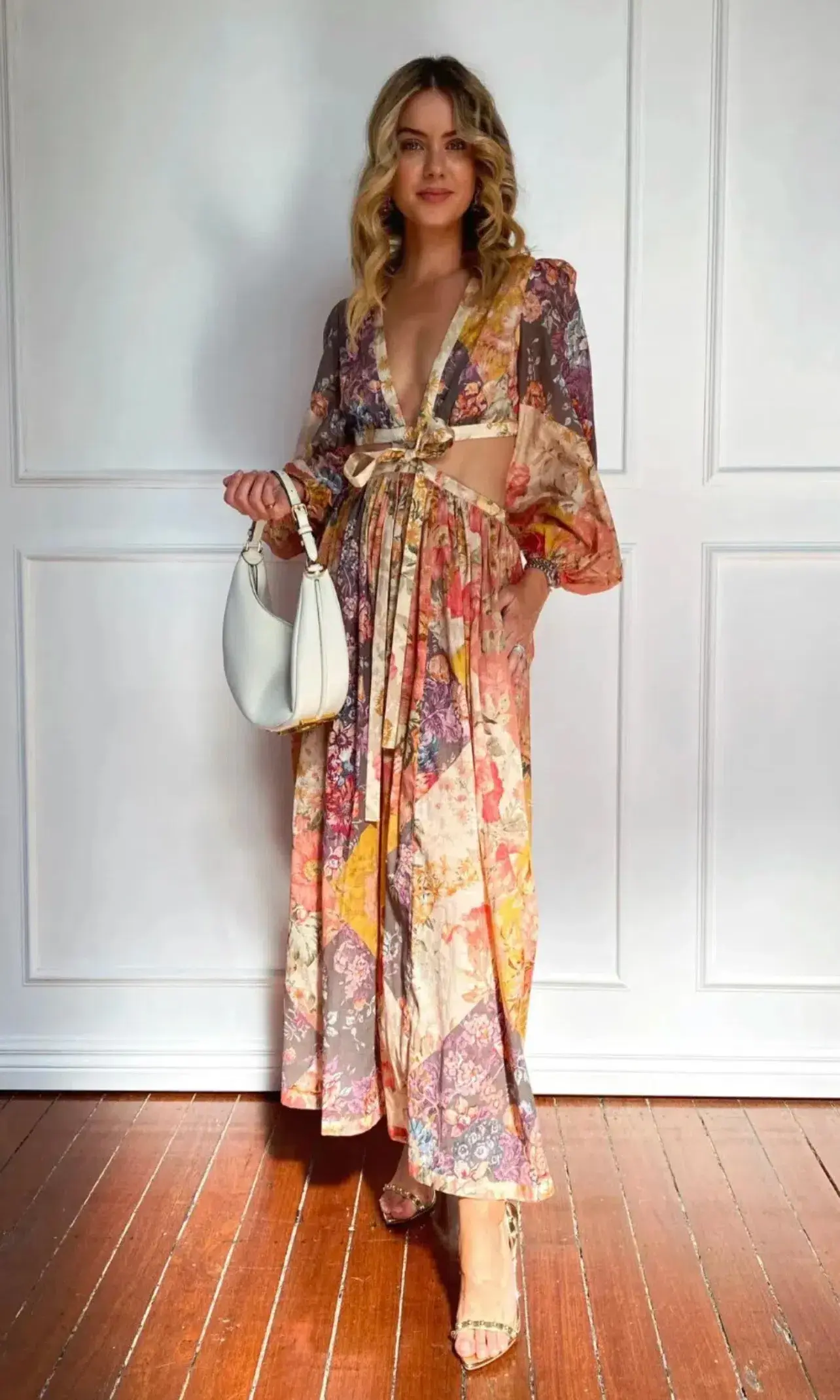 Zimmermann Pattie Patchwork Dress in Patch Floral Size 1 / Au 10 - Image 2