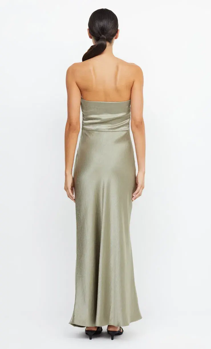 Bec & Bridge The Dreamer Strapless Dress in Sage Green Size 12 - Image 3