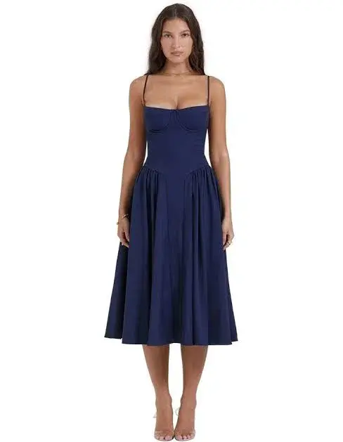 House Of CB Samaria Dress Navy Size Small Size AU 8 - Image 1