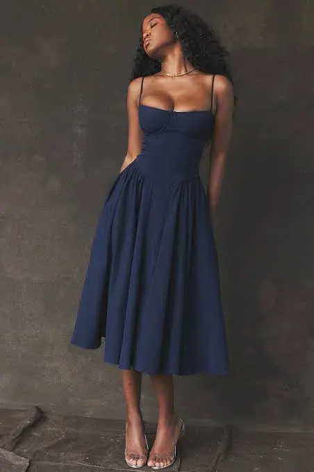 House Of CB Samaria Dress Navy Size Small Size AU 8 - Image 3