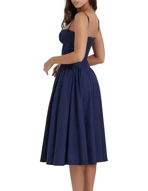 House Of CB Samaria Dress Navy Size Small Size AU 8 - Image 4