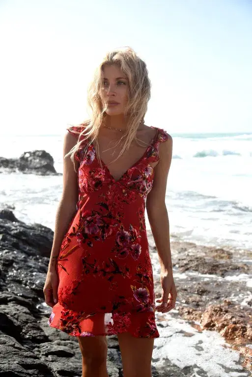 Rat & Boa Romy Dress Red Size S/Au 8 - Image 1