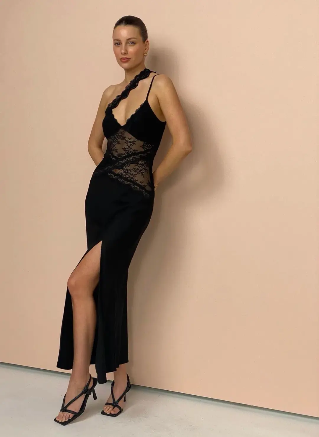 Bec & Bridge Ria Asym Maxi Dress Black Size 8 for rent on The Volte - main image