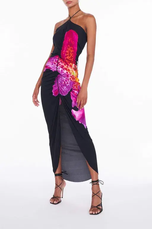 Rat & Boa Pascala Dress Black Floral Size S/Au 8 - Image 2