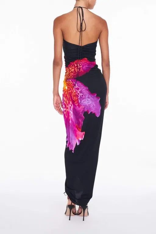Rat & Boa Pascala Dress Black Floral Size S/Au 8 - Image 3