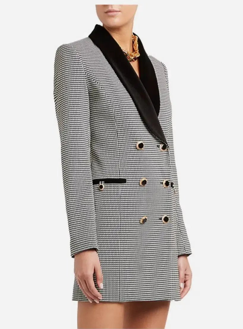 Rebecca Vallance Sebastian Mini Dress Houndstooth Print Size 12 - Image 2