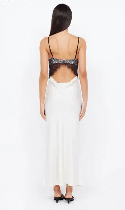 Bec & Bridge Emery Lace Maxi Dress in Ivory Black Size 8 AU - Image 3