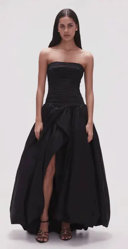 Aje Violette Bubble Hem Maxi Dress Black Size 8 - Image 6