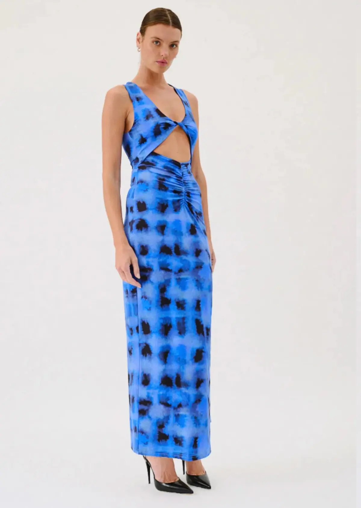 Suboo Sleeveless Reversible Twist Front Maxi Dress Blue Size 8 - Image 3