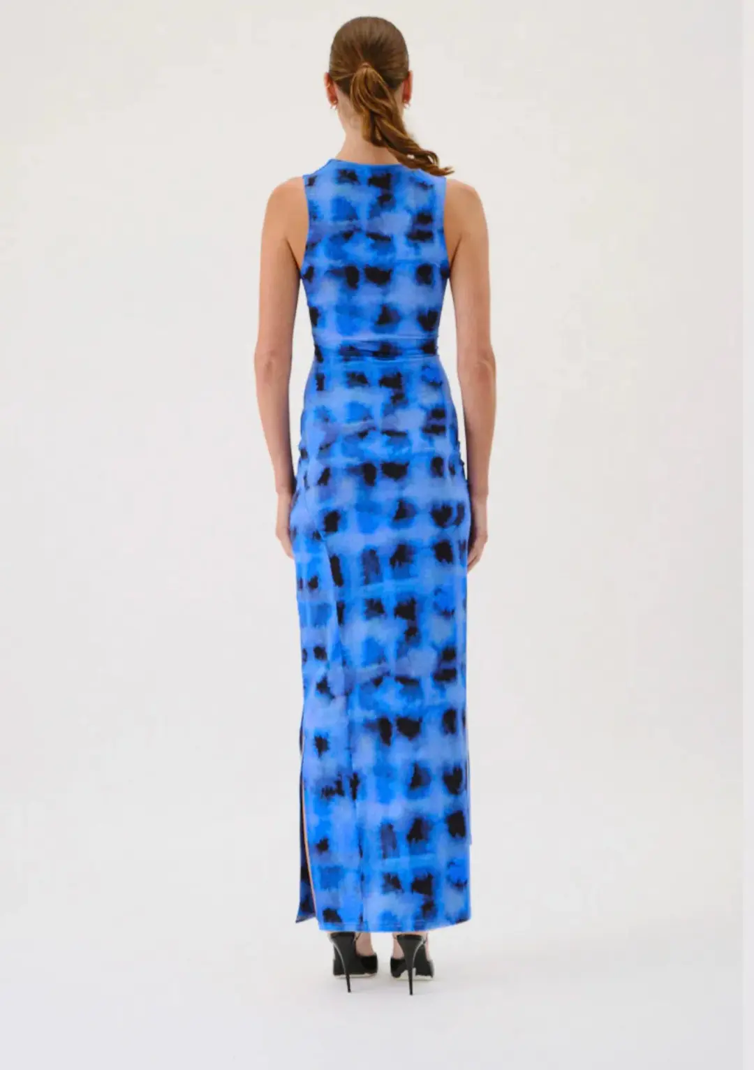 Suboo Sleeveless Reversible Twist Front Maxi Dress Blue Size 8 for rent on The Volte - main image