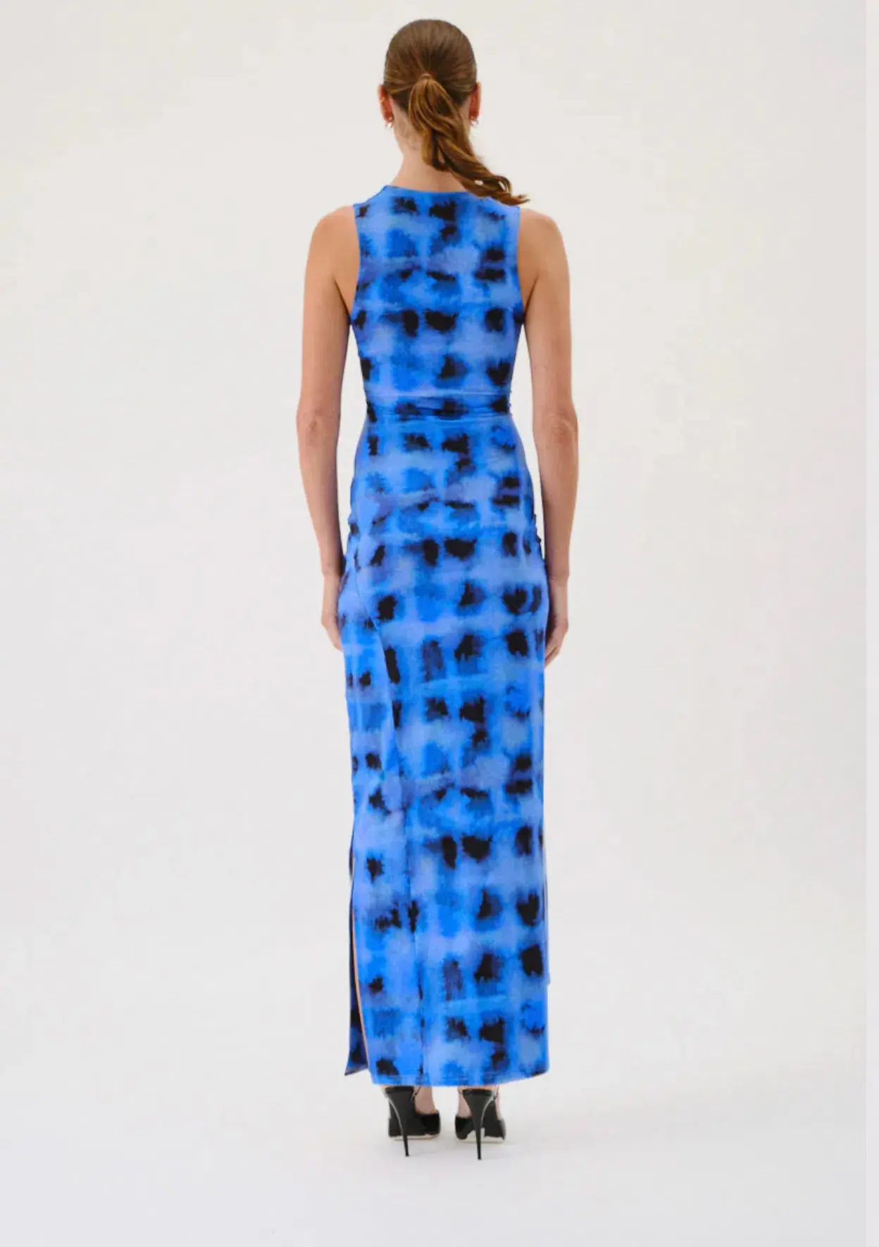 Suboo Sleeveless Reversible Twist Front Maxi Dress Blue Size 8 - Image 4