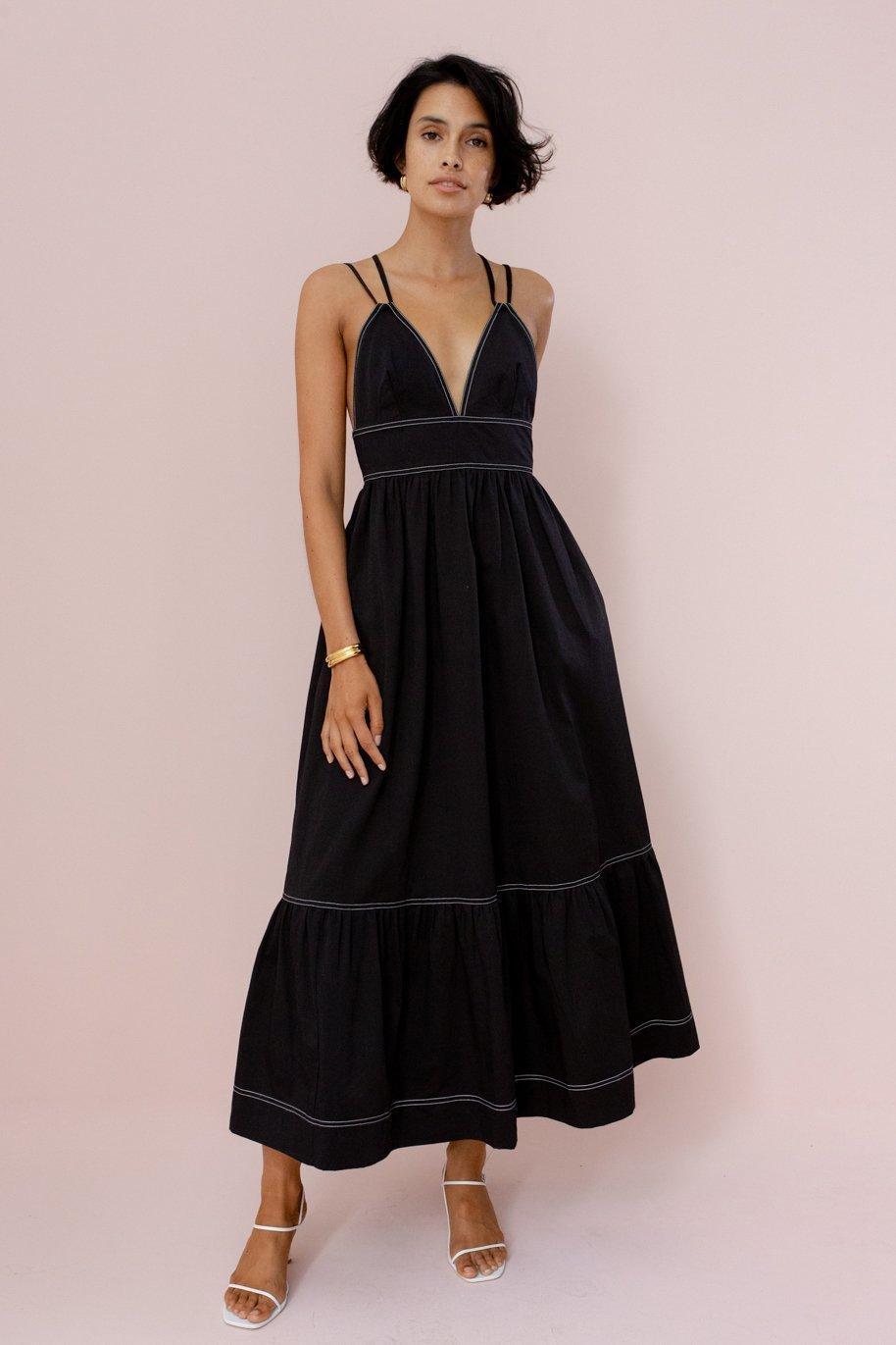 POSSE LOTUS DRESS - BLACK - Image 1