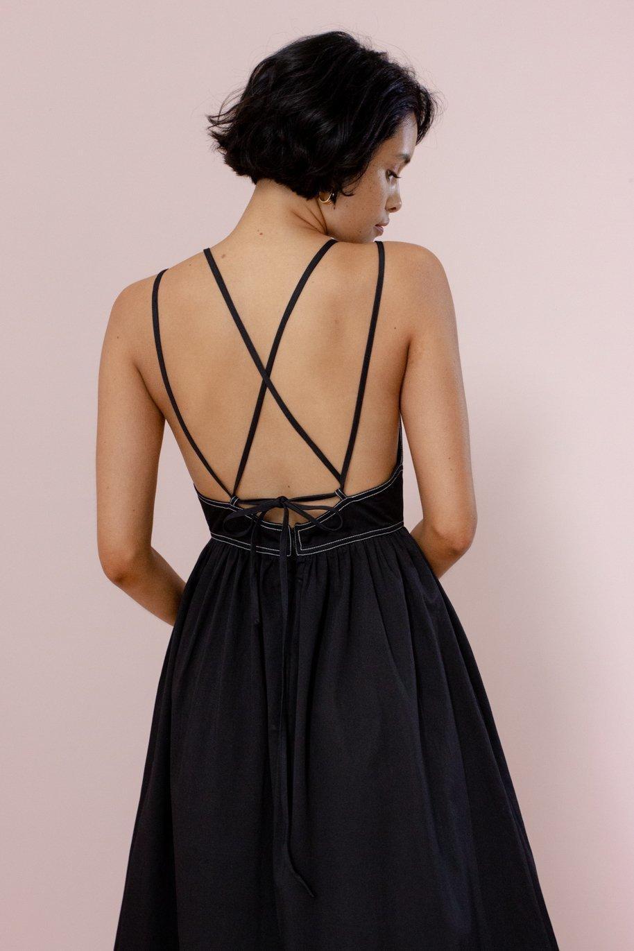 POSSE LOTUS DRESS - BLACK - Image 5