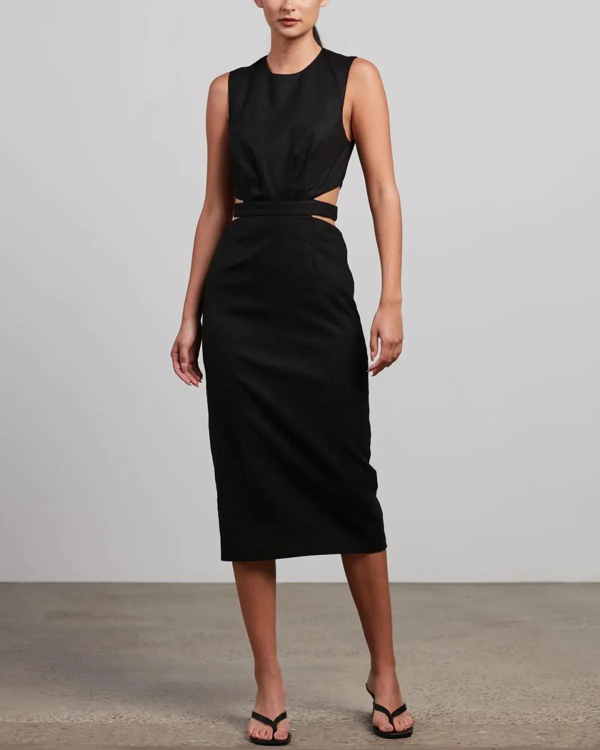 Pasduchas Piquant Midi Dress Black Size 10 - Image 1