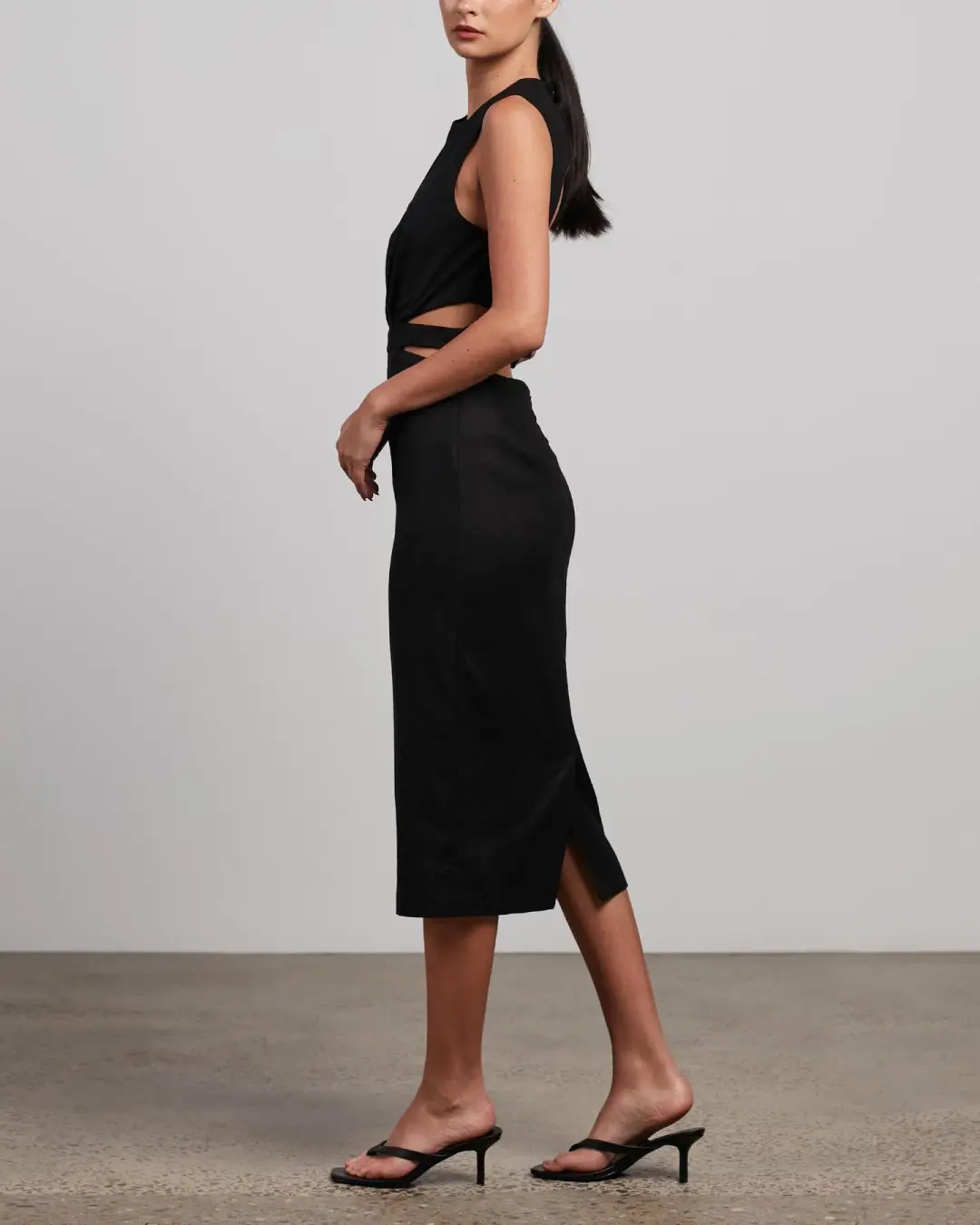 Pasduchas Piquant Midi Dress Black Size 10 for rent on The Volte - main image