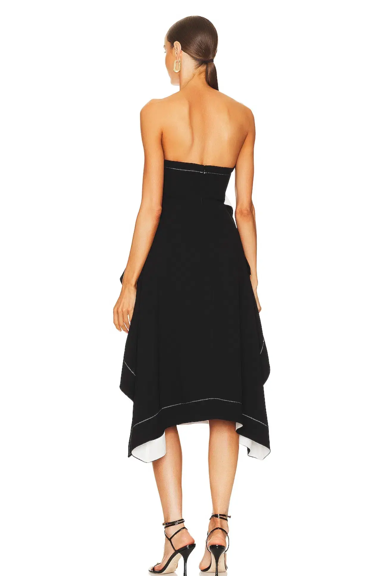 L’Academie Helena Midi Dress Black/White Size S / AU 8 - Image 3