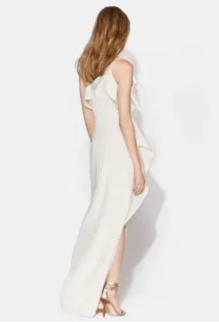 Halston Heritage Leda Gown White Size 6 - Image 4