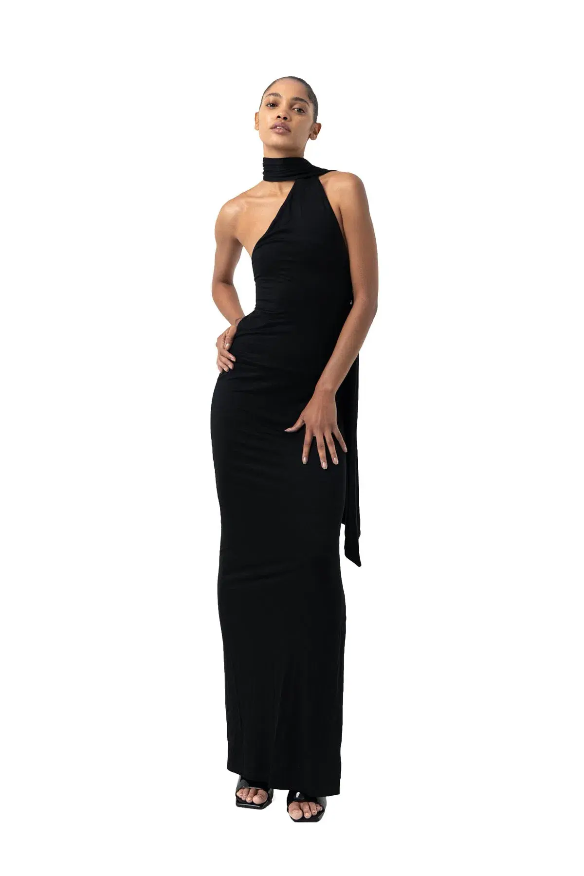 Khanum's Kara Scarf Maxi Dress Black Size XS / AU 6 - Image 1