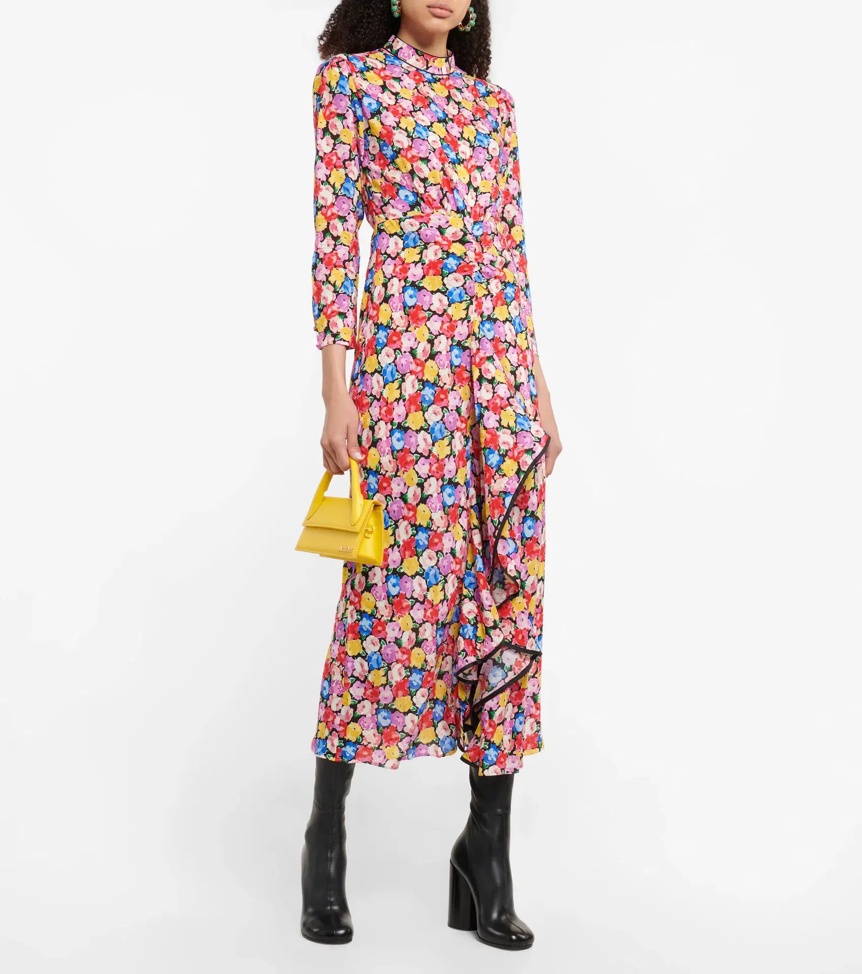 Rixo Cherie Floral Midi Dress Size 12 - Image 1