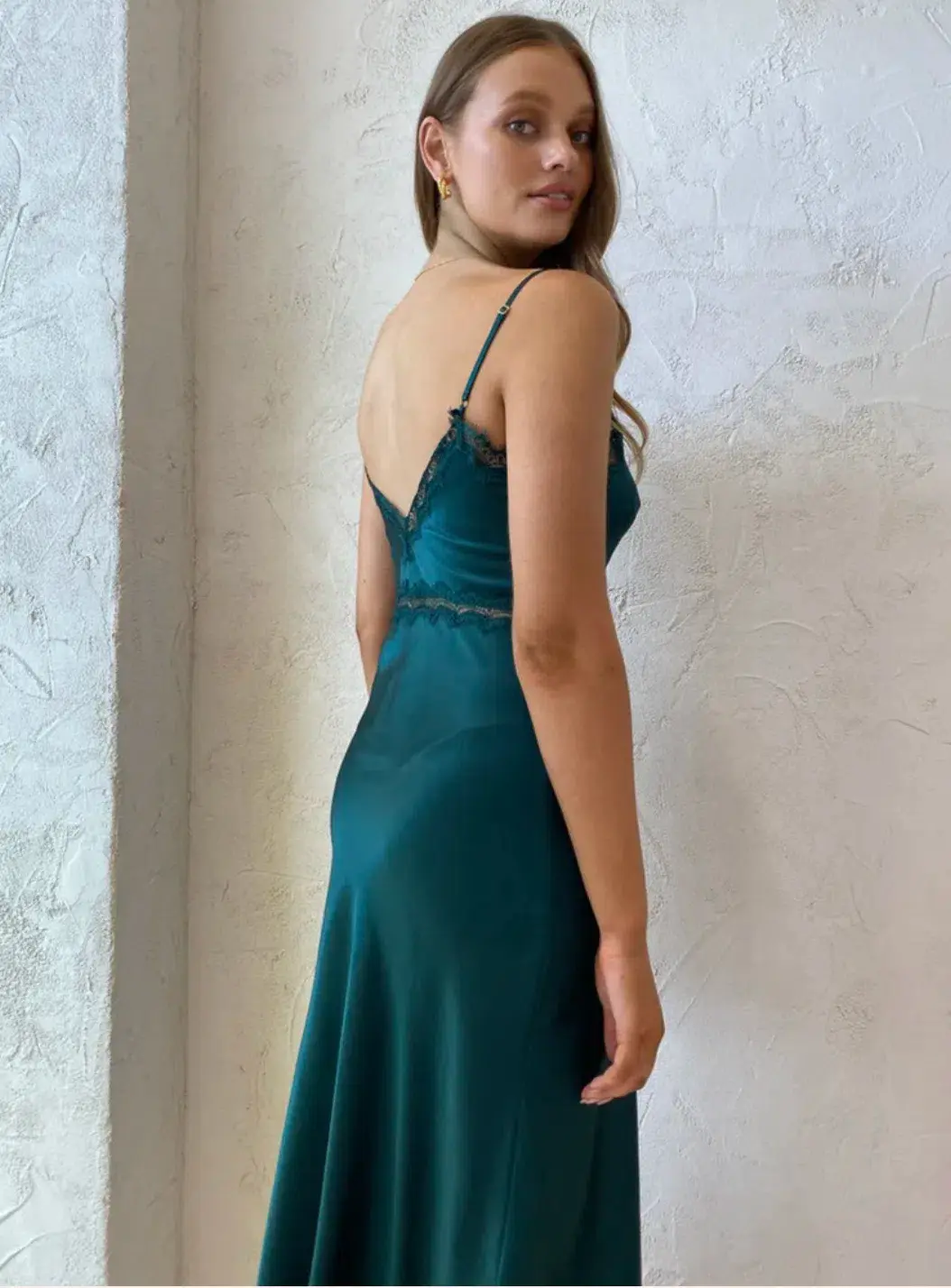Ginia Naomi Slip Midi Dress Teal Size L / AU 12 - Image 2