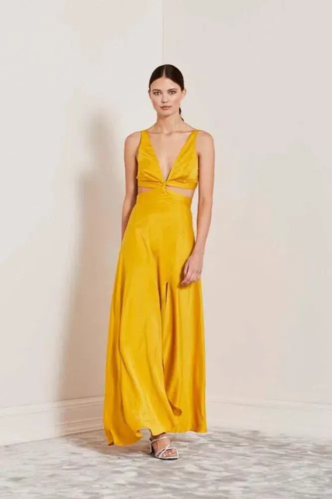 Bec & Bridge Kiss Me Maxi Dress in Marigold Size 12 - Image 1