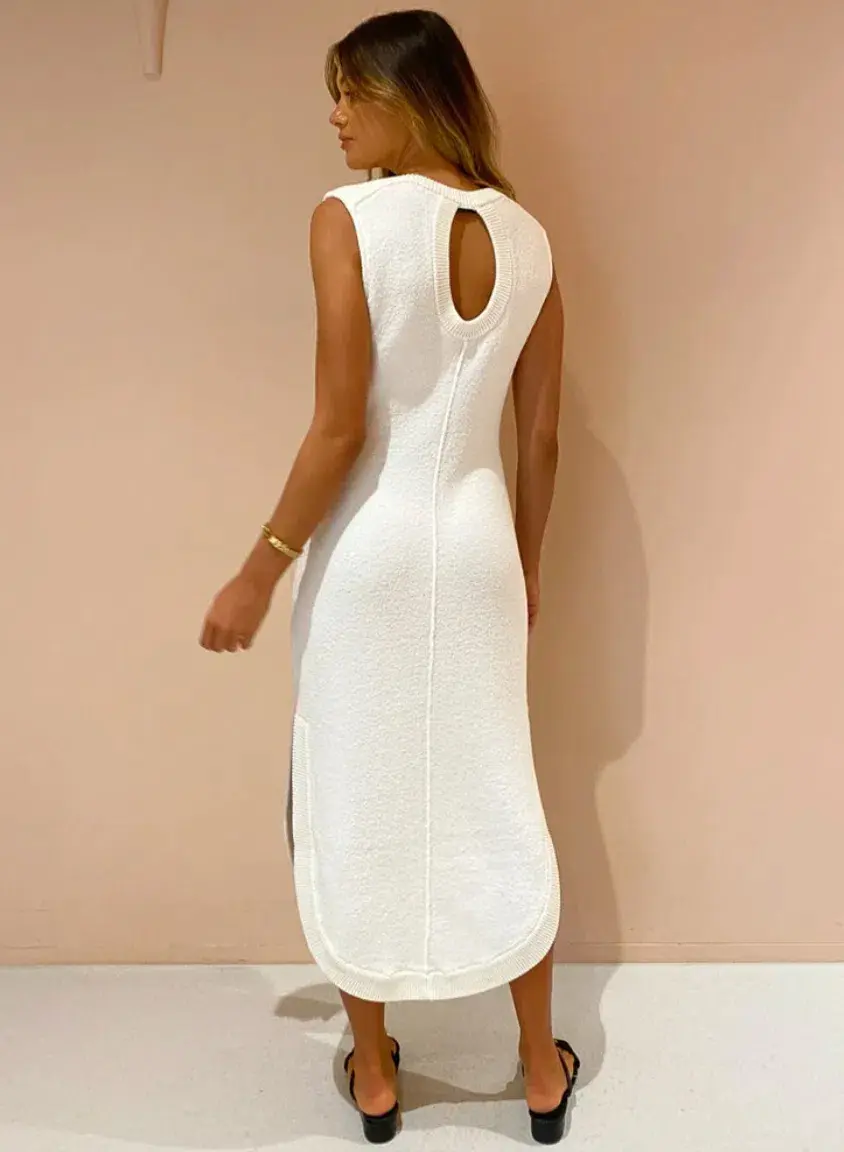 Camilla and Marc Ellington Knit Midi Dress In Ivory Size 10 - Image 2