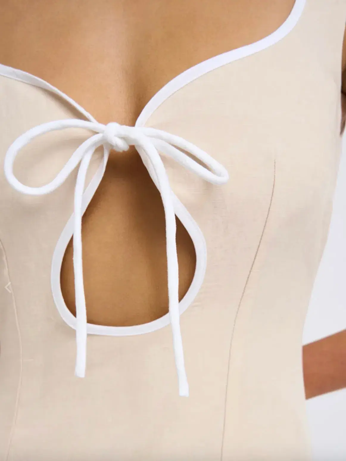 By Johnny Amelia Curve Mini Dress in Bone Ivory Size 12 - Image 4