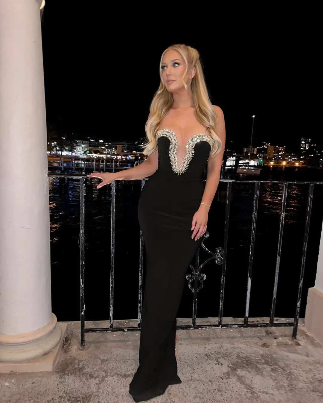 Albina Dyla Classica Gown Black Size 6 for rent on The Volte - main image