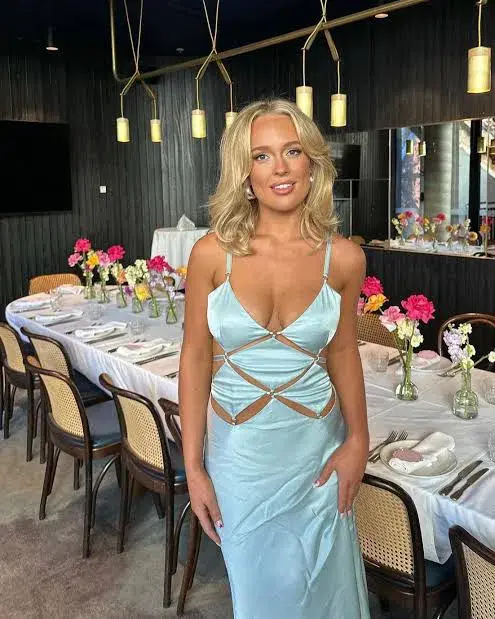 Bec & Bridge Diamond Days Maxi Dress Cloud Blue Size 8 - Image 2