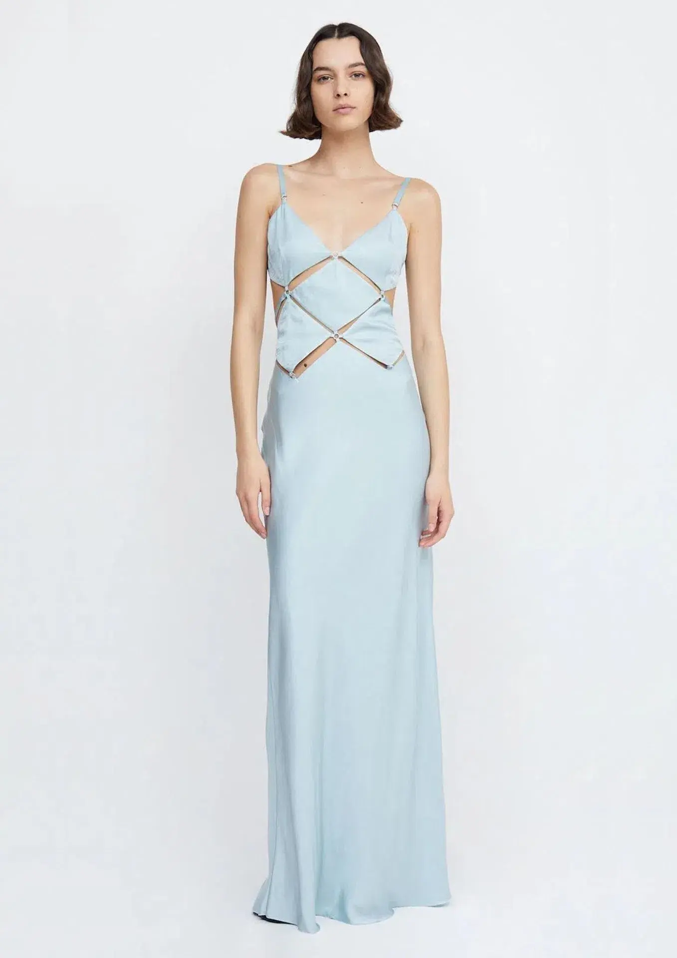 Bec & Bridge Diamond Days Maxi Dress Cloud Blue Size 8 - Image 1