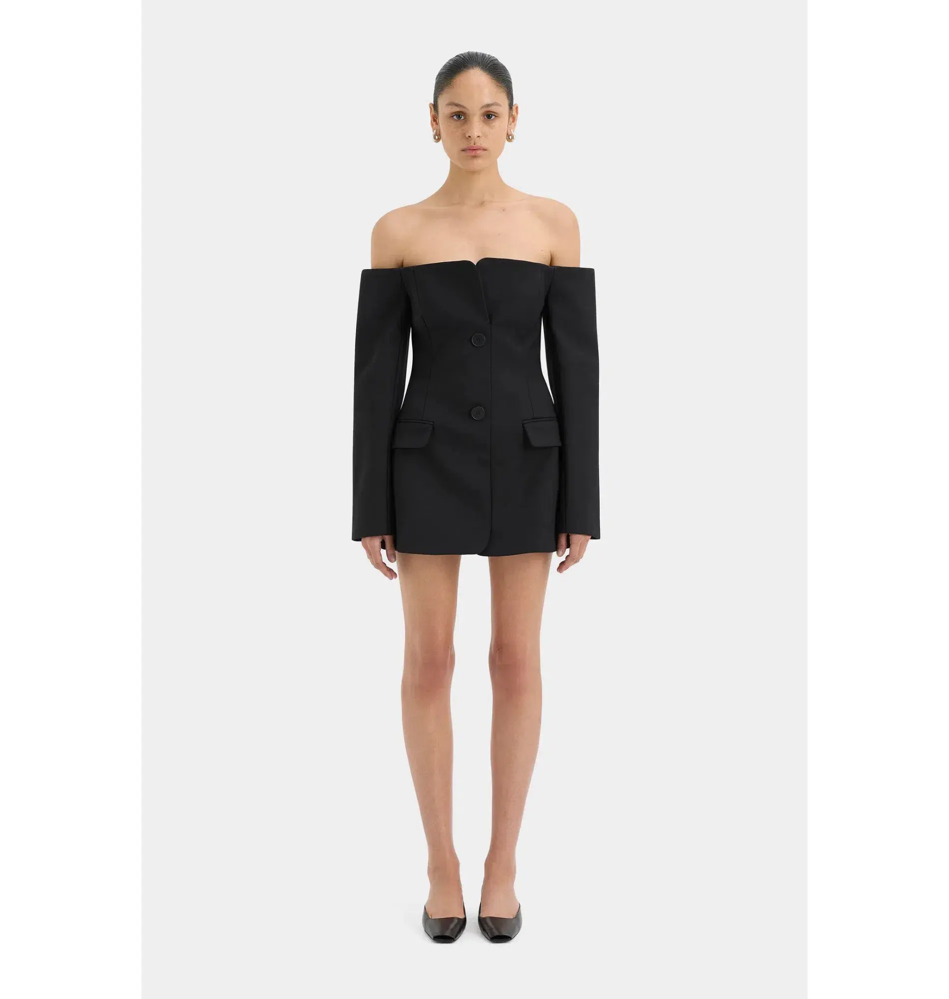 Sir the Label Sandrine Tailored Mini Dress Black Size AU 12 - Image 1