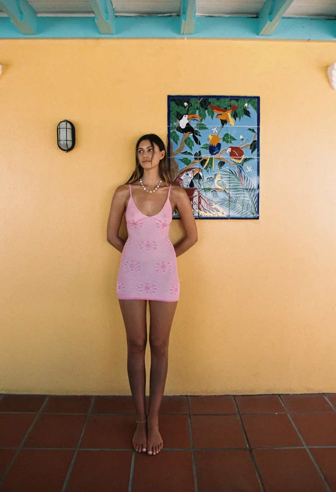 Asta Resort Delilah Mini Dress in Tulip Size S / AU 8 for rent on The Volte - main image