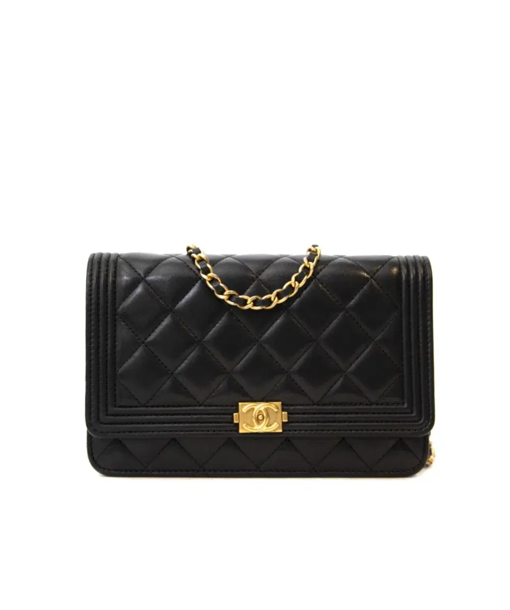 Chanel Boy Wallet On Chain Handbag Black - Image 1
