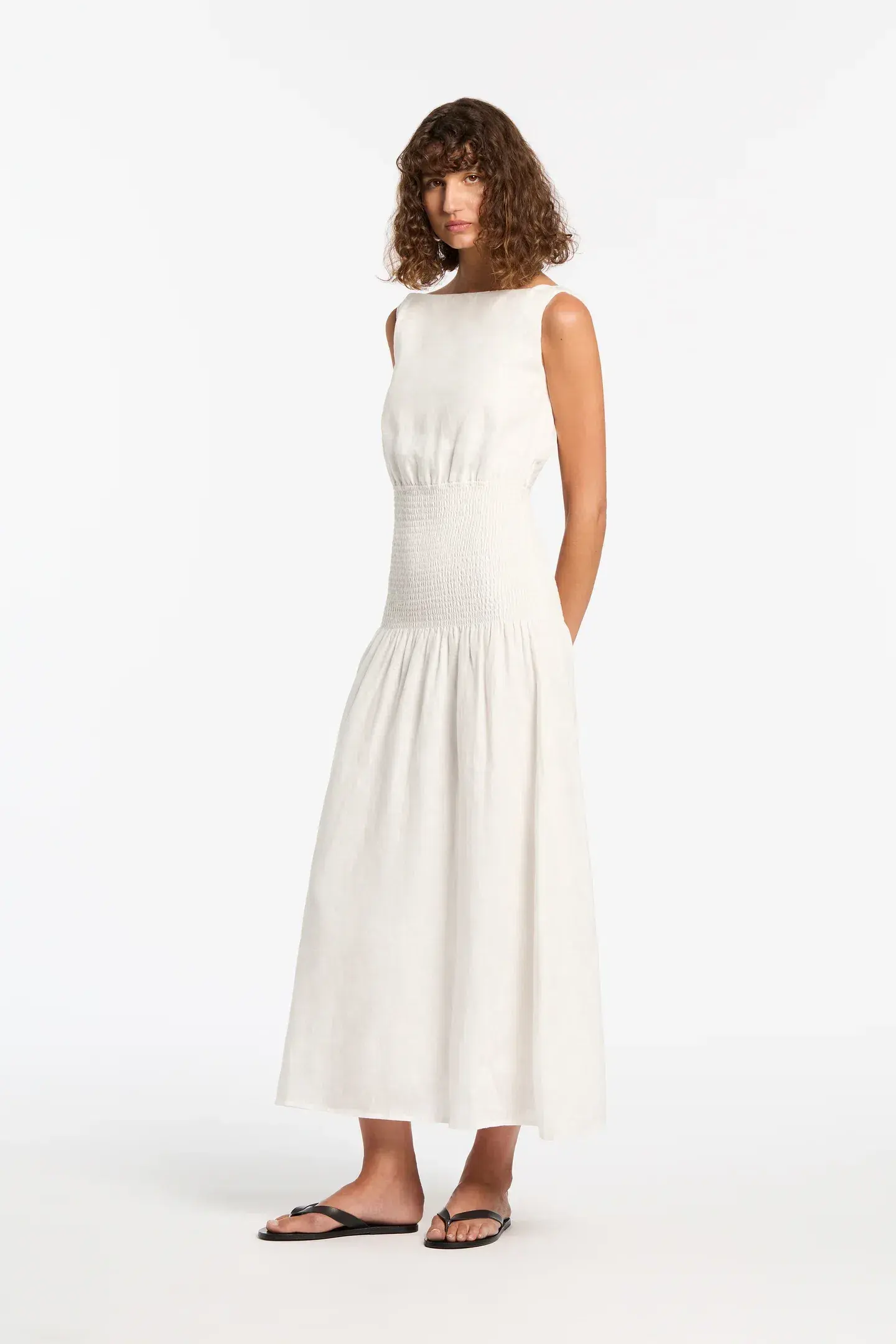 Sir The Label Lorena Open Back Maxi Dress White Size AU 10 - Image 1