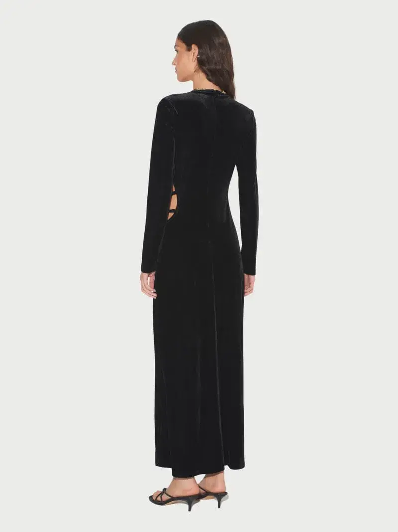 Hansen & Gretel Cortina Velvet Maxi Dress Black Size 12 for rent on The Volte - main image