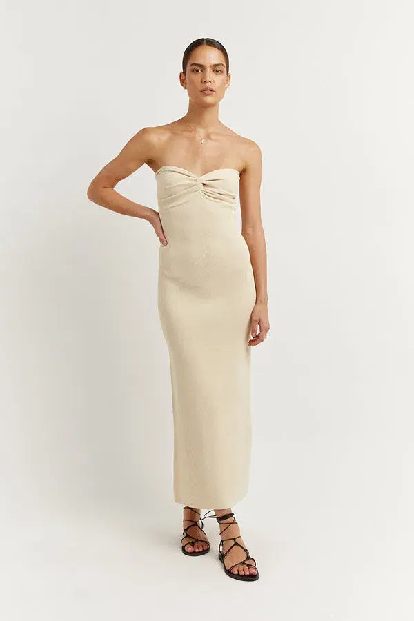 Dissh Anika Butter Knit Midi Dress Cream Size 6 - Image 3