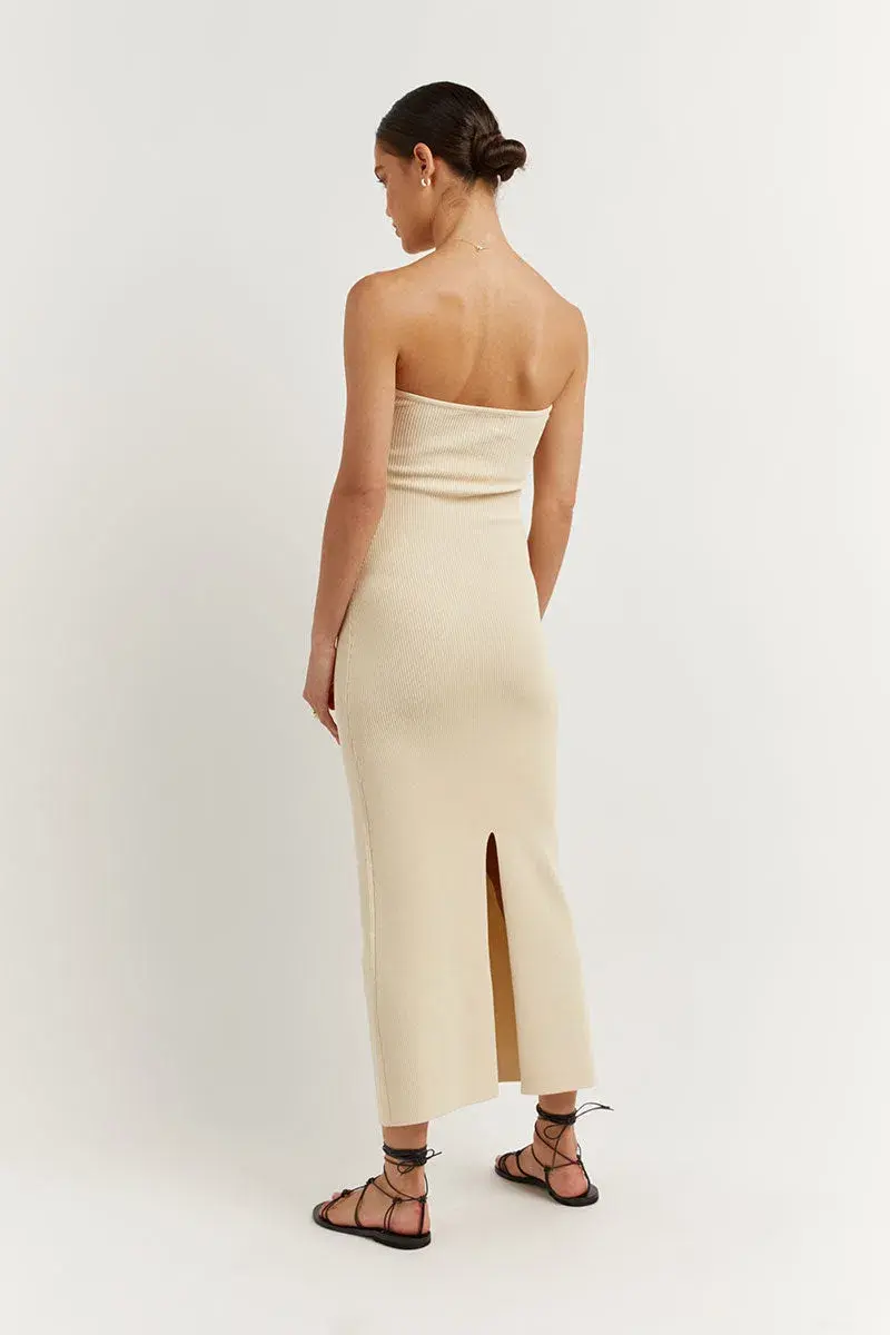 Dissh Anika Butter Knit Midi Dress Cream Size 6 for rent on The Volte - main image